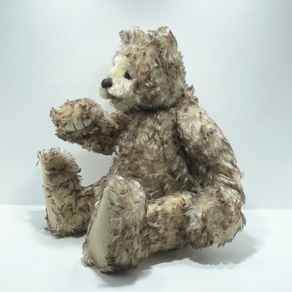 Antique Old Teddy Bear Brown mohair open mouth Embroidered Nose - Picture 2 of 10